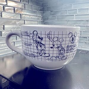 Disney Mickey Mouse Sketchbook Ceramic Soup or Cereal Bowl